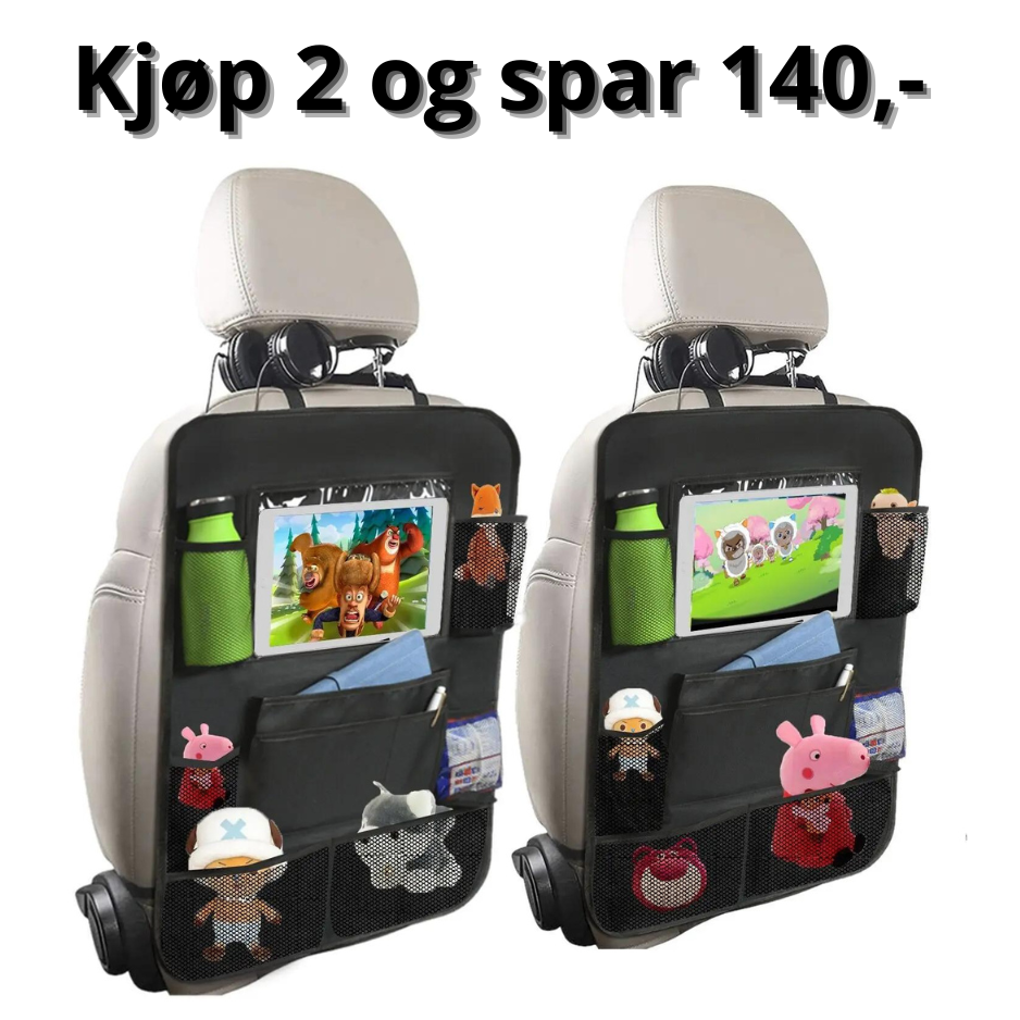 Elegant multifunksjonell organisator til korte og lange bilturer